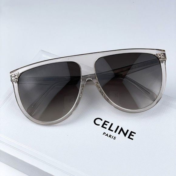NEW CELINE CL40006F 72F Shiny Light Pink Gradient Brown  Pilot Women Sunglasses - Picture 2 of 11